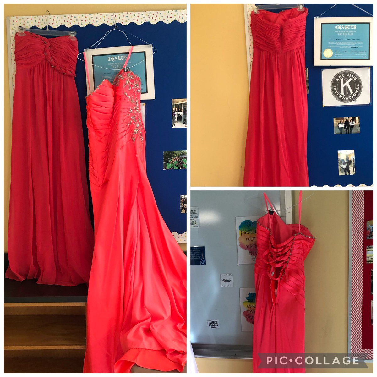 KeyClubWH's tweet image. (Part 3) Take a look through these dresses for prom/hoco… If you find one you like, stop by Mrs. Edkin’s room (227) to pick it up for free!!