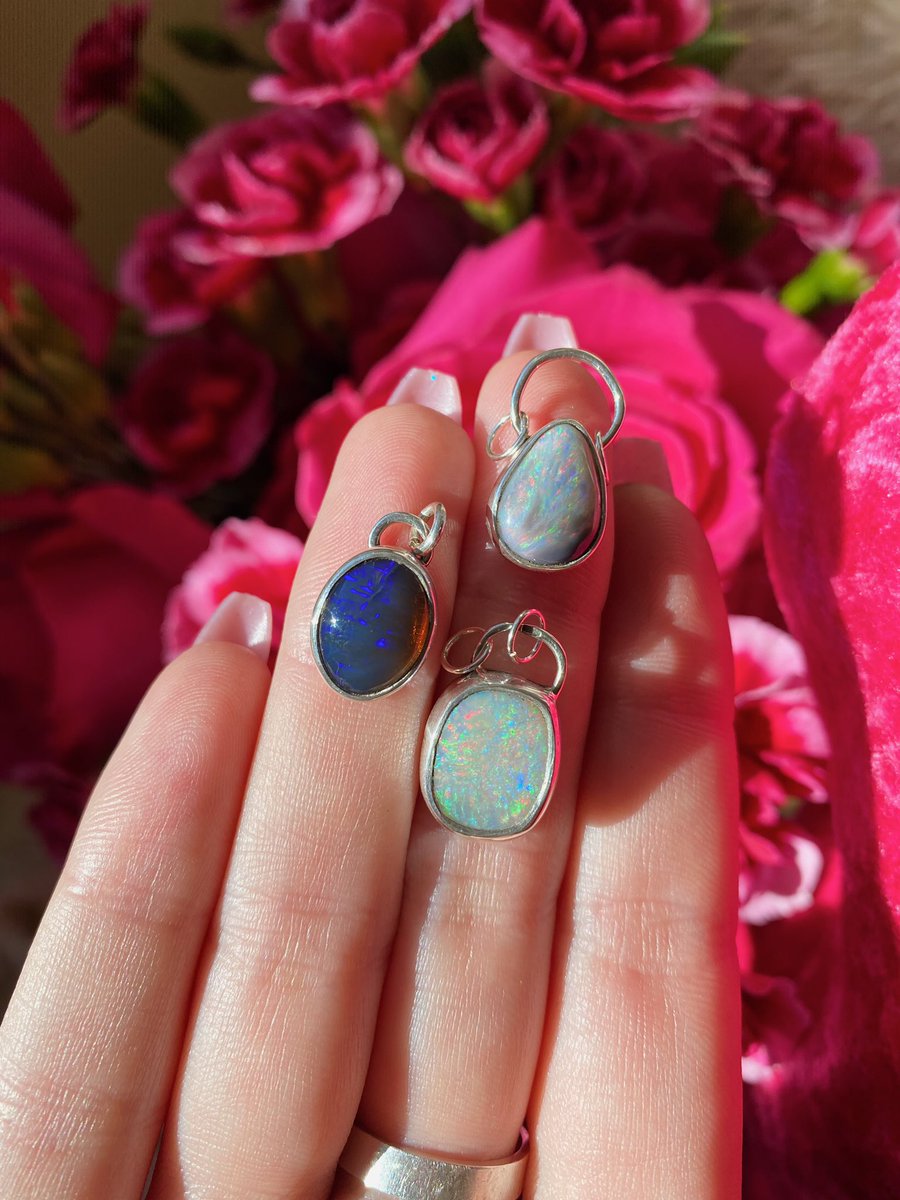 crystalskid's tweet photo. opal sterling silver necklaces 💘🌹 https://t.co/PMme22Oupd