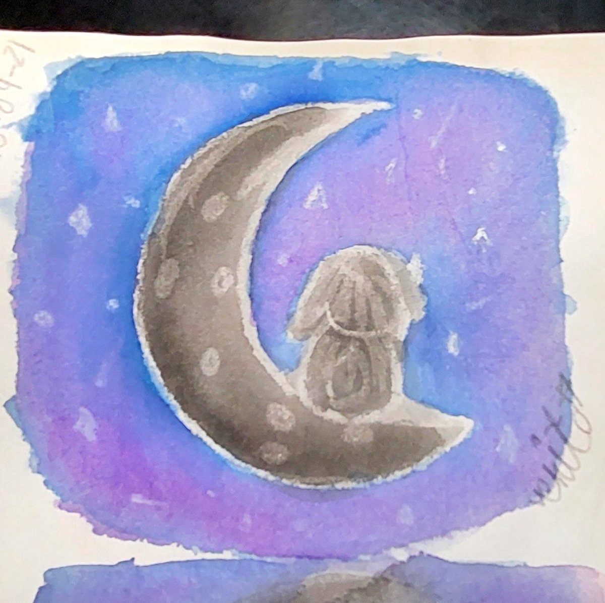 veritocraft's tweet photo. Amo los conejos 
Pero algo que adoro más. 
Es la leyenda del conejo en la luna 

#conejo #LUNA #acuarela https://t.co/hFPUlxjTL2