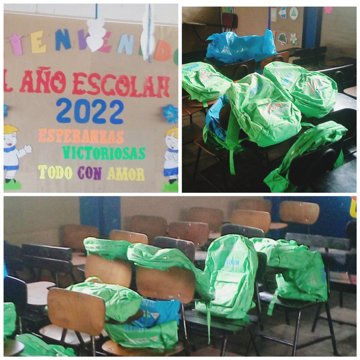 #26Enero Entrega de mochilas con sus respectivos útiles escolares a alumnos/as del Colegio Nuestra Señora de la Paz, ubicado en el barrio René Cisneros, D1 de Managua, gracias a nuestro buen gobierno a través del <a href="/minednicaragua/">Ministerio de Educación Nicaragua</a>.

#ACLASESCONTANTAESPERANZA  <a href="/FirmesP/">Firmes Por la Paz</a>