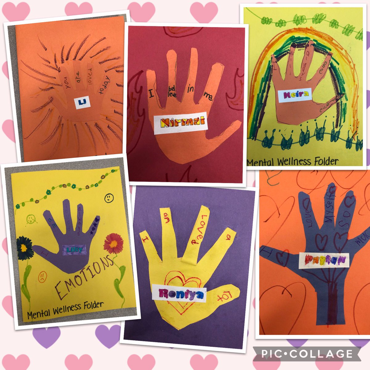 Today we continued the conversation about mental health in our classroom and decorated our mental wellness folders with our affirmations. What is something positive you say to yourself? #BellLetsTalk