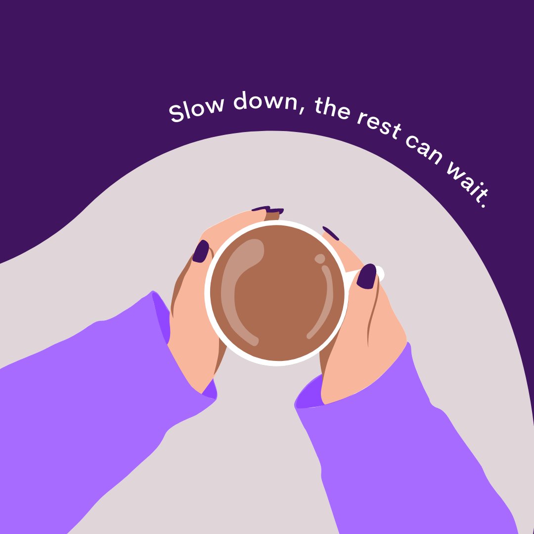 A reminder for your #WellnessWednesday ☕ You do not need to handle everything at once, take a break.