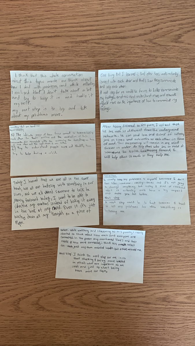 thewright_class's tweet photo. Today was #BellLetsTalk Day, and we watched this poem: https://t.co/hXxsMm0BCD Our thoughts about it are below: https://t.co/i32VpQ1m23