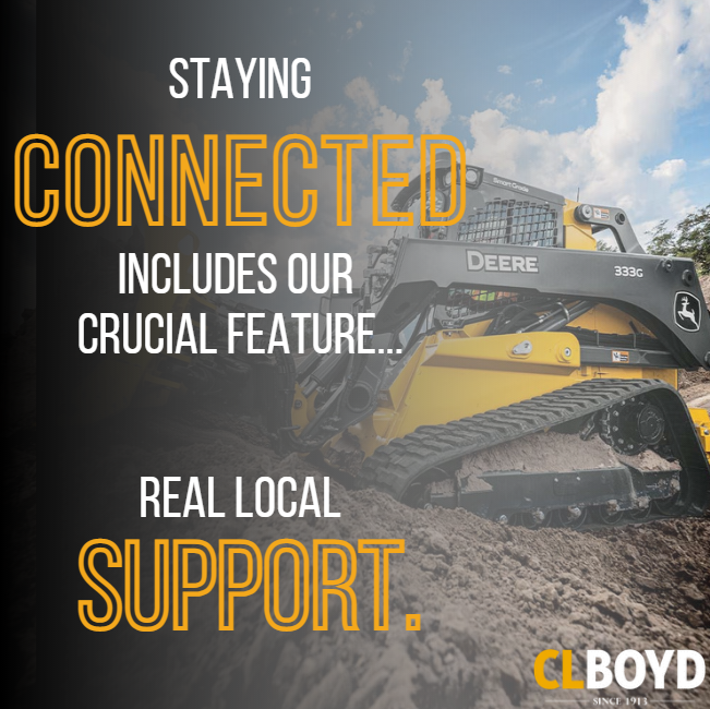CLBoydCo's tweet photo. We'll show up before downtime does! Our goal is to save you time and money. Get connected today: https://t.co/ku2H1NBBk6

#JohnDeere #ConnectedSupport https://t.co/g3yaGbinXk
