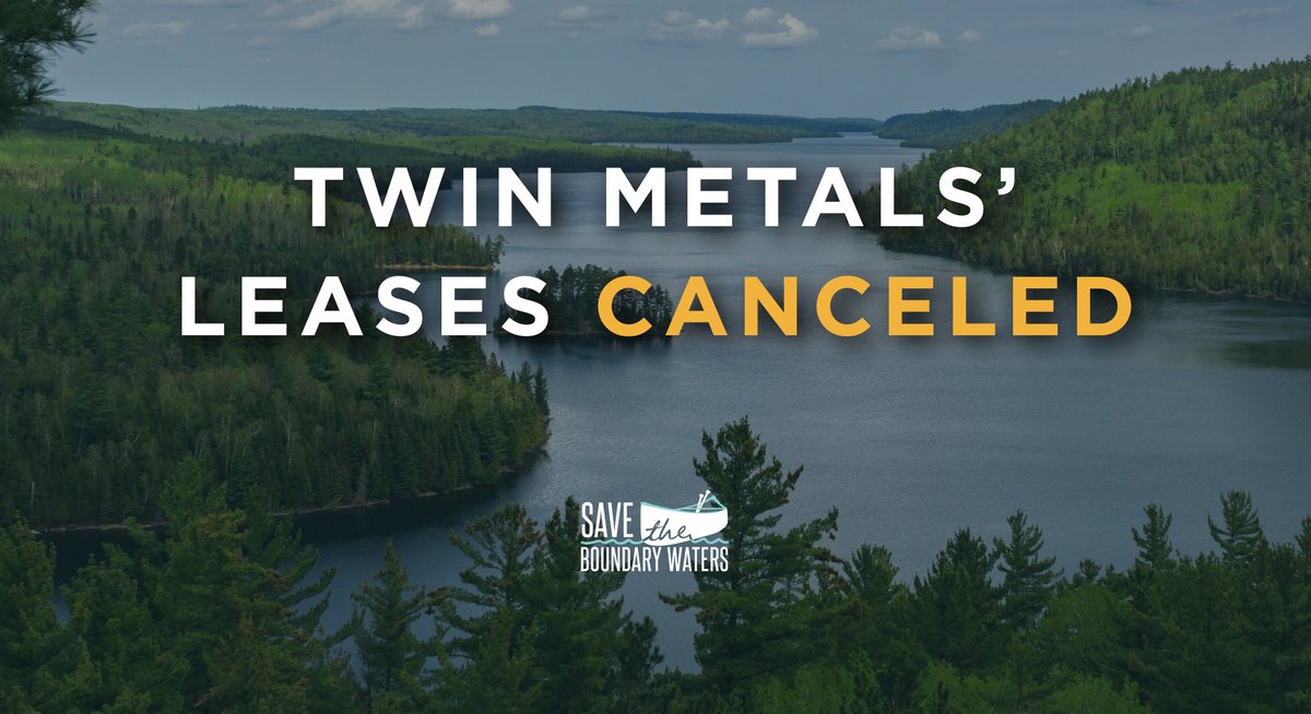 savethebwca's tweet image. What does today's lease cancellation mean for the Boundary Waters? There are three major implications of this announcement on the effort to permanently protect the Wilderness. 

Learn more in our update and sign up for tomorrow's webinar:
savetheboundarywaters.org/updates/huge-n…