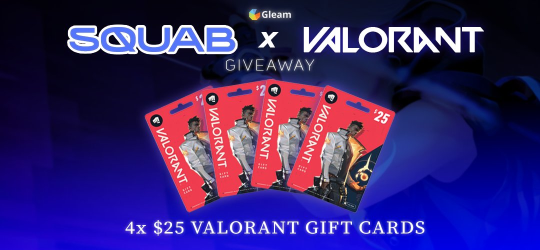 squab_gg's tweet photo. Want more chances to win VALORANT Gift Cards? You're in luck! 😍

🔫 SQUAB x VALORANT 4x $25 GIFT CARD GIVEAWAY  🔫

To Enter: 
✅Retweet + like this post
✅Enter using the link below: (https://t.co/46Qq9AS8MW)

There will be 4 winners!   
Winners will be contacted 02/16/2022! https://t.co/3FIzF7vV4U
