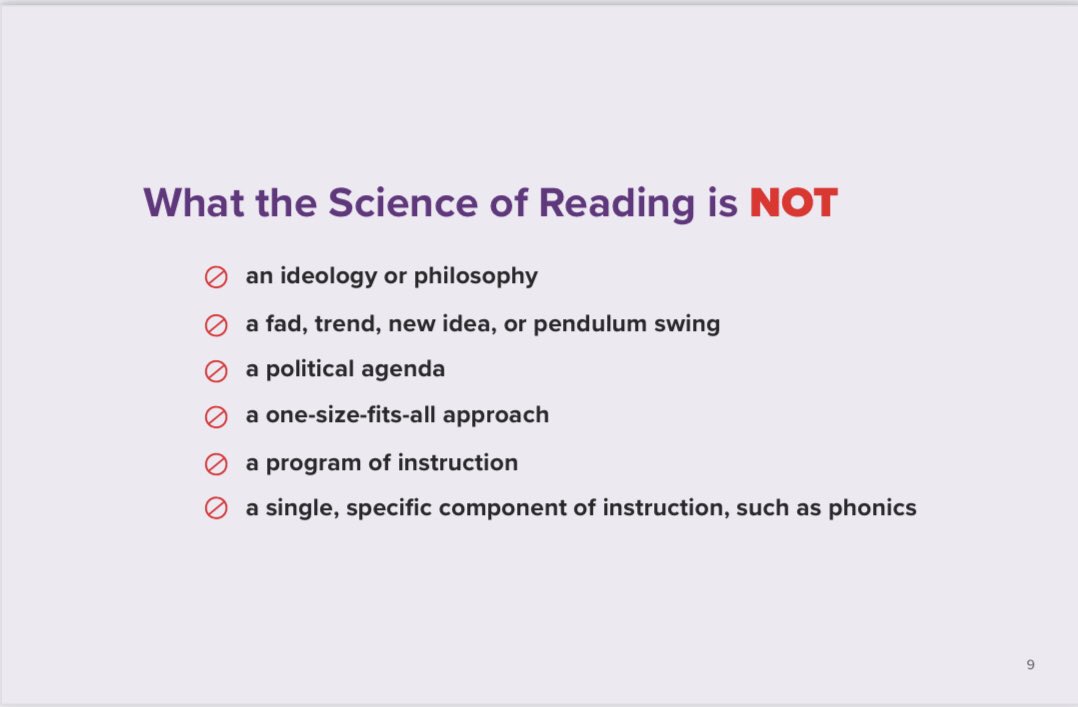 The Science of Reading defined, what it is and what it’s not from <a href="/reading_league/">The Reading League</a> Check out their new guide at thereadingleague.org/what-is-the-sc…