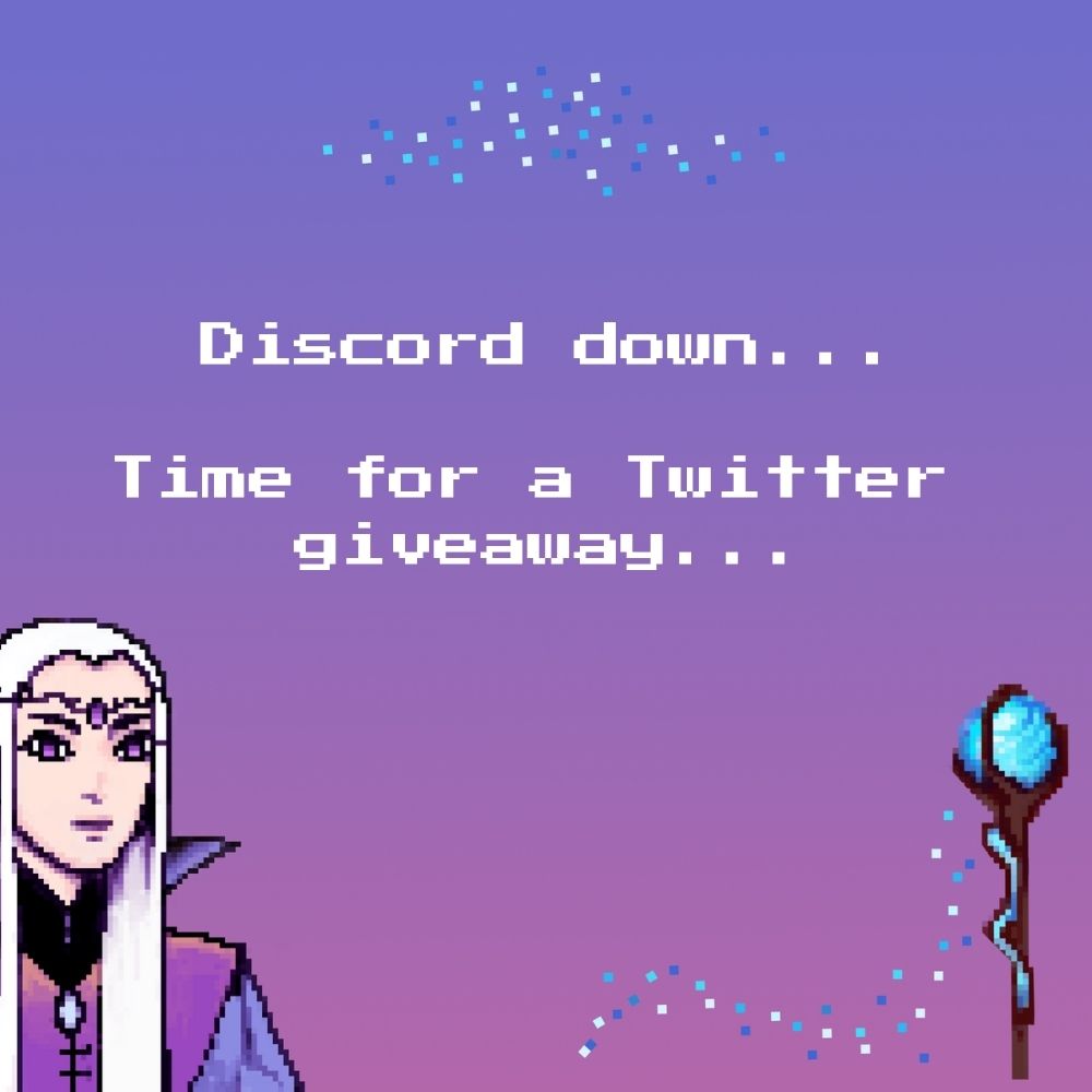 Discord is down... but we know you're all still alive on Twitter, so it's Giveaway time 🎉

- 1 Fellowship NFT
- 10 WL Spots

 Handshake Rules
- Follow Us 
- Like, RT, comment on our pinned post 
- Tag 3 friends 

🕑 Ends on Friday morning PT 28th