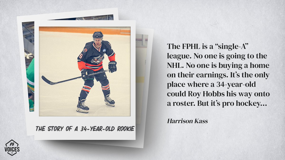 Hockey has always called to <a href="/harrison_kass/">Harrison Kass</a>, and getting to play the game he loves is worth being a 34-year-old rookie in the lowest tier of professional hockey.

READ: fansided.com/2022/01/25/pro…