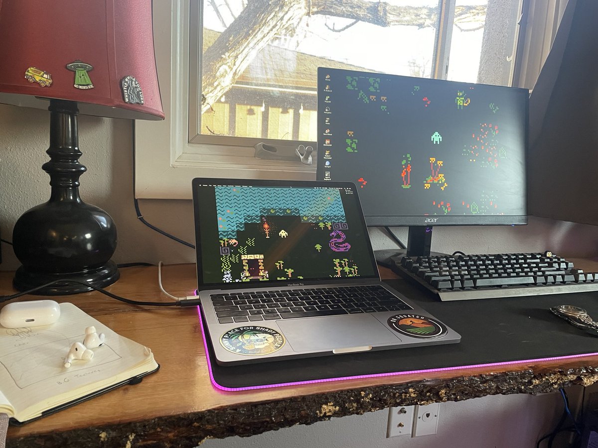 MrMimeNFT's tweet photo. Great thread! All these artists you mention have inspired me on this journey. @zen0m has been a great friend and mentor to me!! Rocking the double #zen0verse desktop now! https://t.co/X9og22oeIX