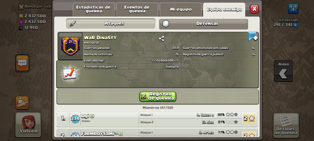 Casi nunca pongo nada de mí clan de toda la vida, pero hoy es buen día para recordar que las ramdoms también son entretenidas y más cuando quitas la racha a otro clan 🌚