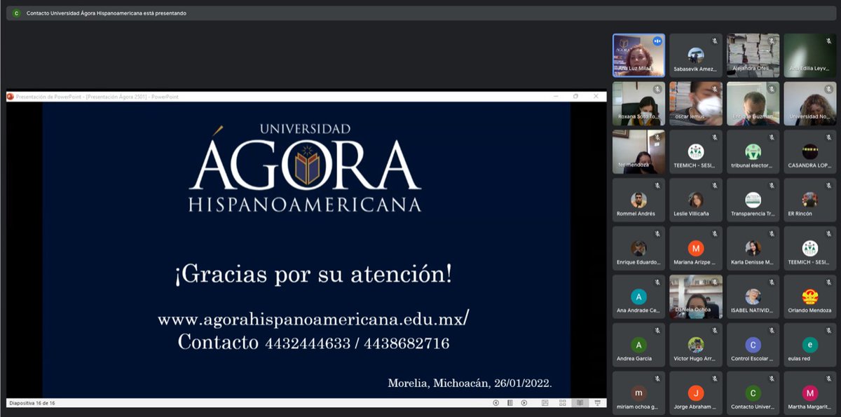 La Universidad Ágora Hispanoamericana presentó una oferta académica especial a las y los trabajadores del <a href="/teemichmx/">Tribunal Electoral del Estado. Michoacán.</a> .
Información completa en: 
👉 teemich.org.mx/entry/noticia-…