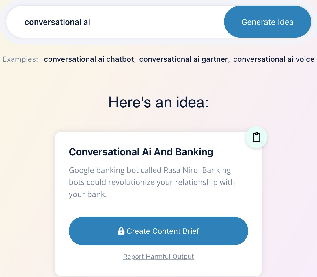Tried Topic's GPT3 blog ideator for thoughts about voice and #ConversationalAI. 
Technology = something that doesn't quite work right yet.