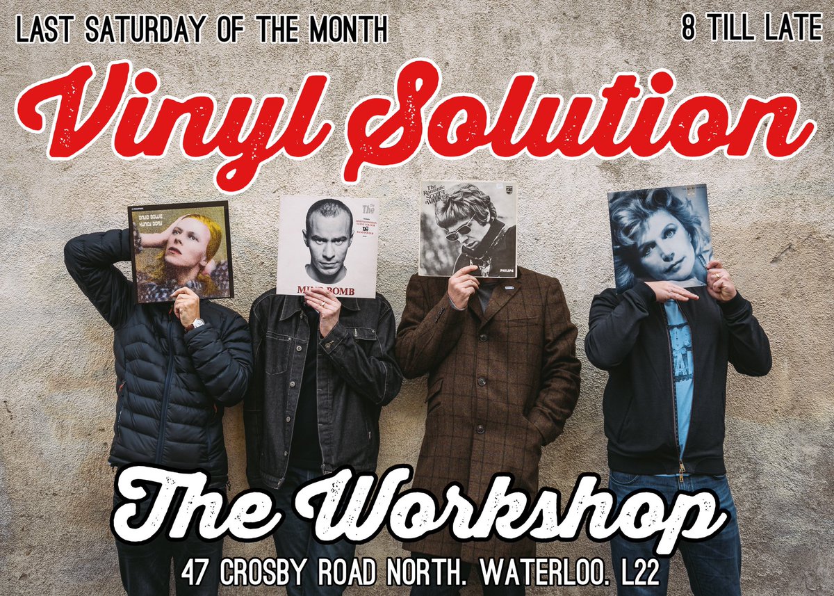 This Saturday <a href="/TheWorkshopL22/">The Workshop</a> come get your vinyl booster shot. 
Eclectic musical medicine pumped directly into your ears. The only side effect is a tapping of your feet and some boogie in your woogie.
In the bar from 8 till late.