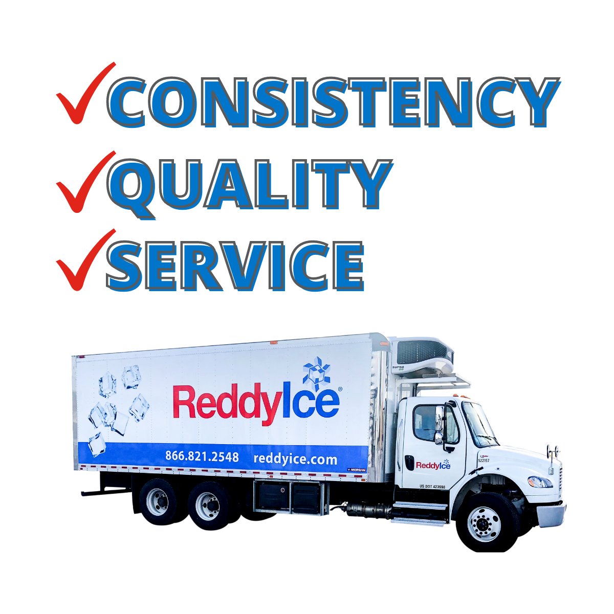 ReddyIce's tweet photo. Behind every premium cube of Reddy Ice is a company that values consistency, quality, and service above all else. This commitment to exceptional service is why we are one of America’s leading brands in ice production and manufacturing. https://t.co/9WSAeIZ3O7