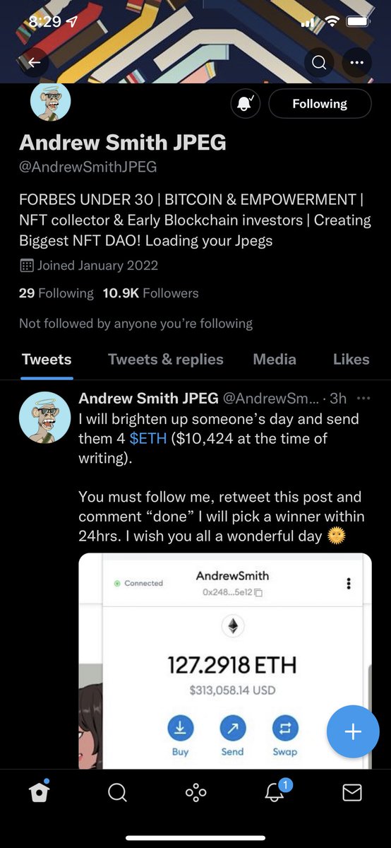 CoachNft01's tweet photo. @AndrewSmithJPEG Done boss. Thanks for this chance. https://t.co/Zcf2RhacWS