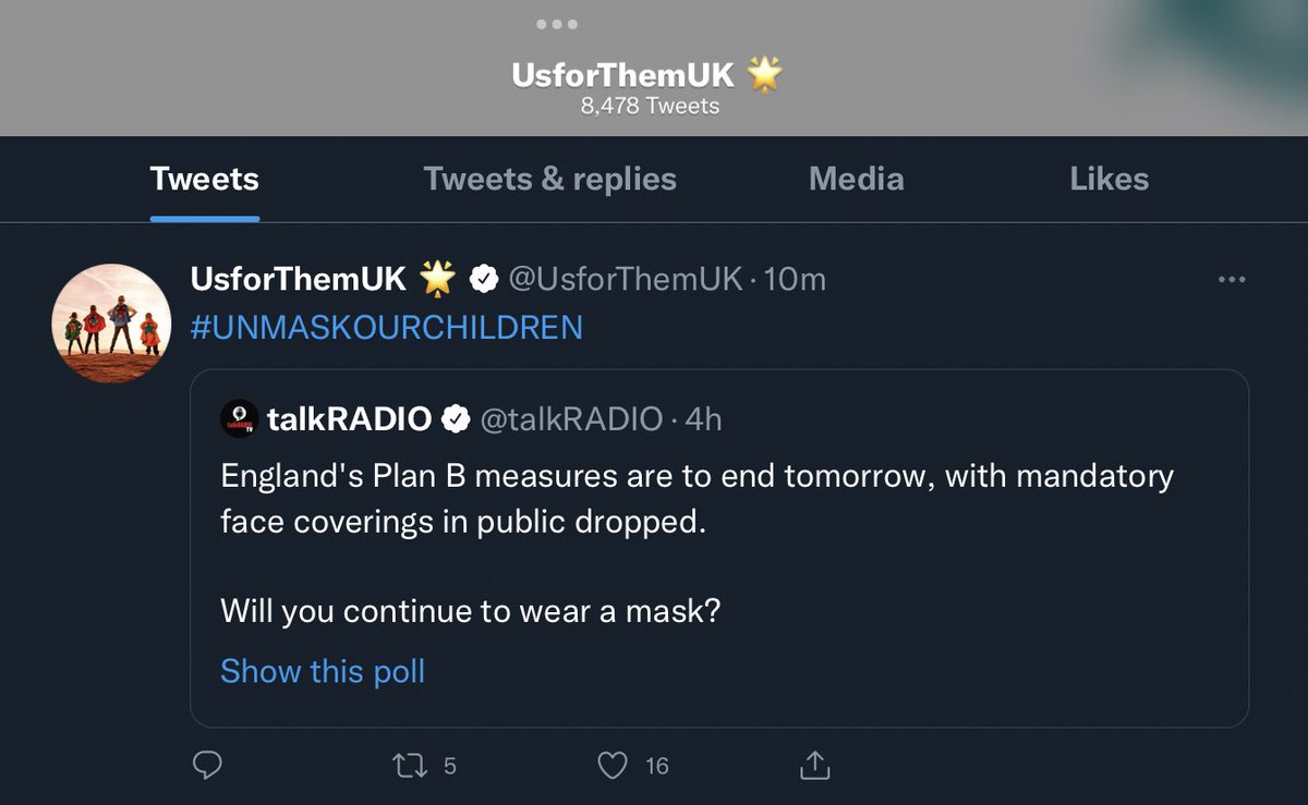 Josie19752's tweet photo. #UnMaskUSFORTHEM I never stopped wearing one and I never started listening to Talk Radio either. It’s probably why I’m not all hysterical about everything and running around calling people bedwetters, posting nonsense about face nappies or muzzles https://t.co/0JkVNyNluV