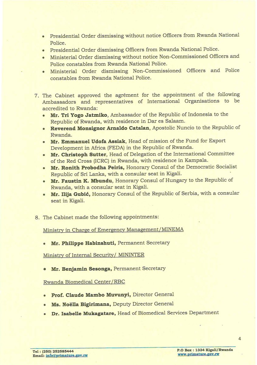 Statement on Cabinet Resolutions of 26/01/2022.