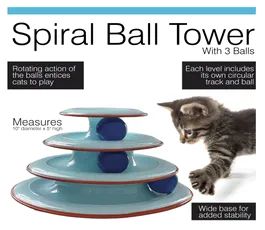 Cat Toy Spiral  ball tower 
Watch your pet go crazy chasing these balls. Tons of new cat toys CHECK IT OUT @catsoftwitter <a href="/catfanciers/">Cat Fanciers</a> #catslove #kitten #furryfriends #cattoys @dogsoftwitter
$18.99
toys4pawsllc.com/shop/ols/produ…