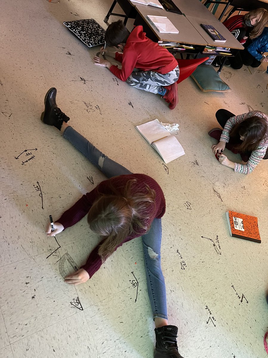 Trying new things to get full engagement is my jam!!! Who knew letting students draw their angles on the floor tiles would be so much fun! (Yes we are cleaning it off just dry erase markers, but the students wanted it to last one more day!)