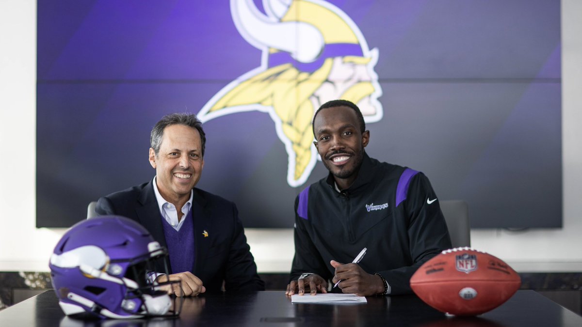 Vikings's tweet photo. He’s here and he’s perfect. https://t.co/vPgcCYBjI1