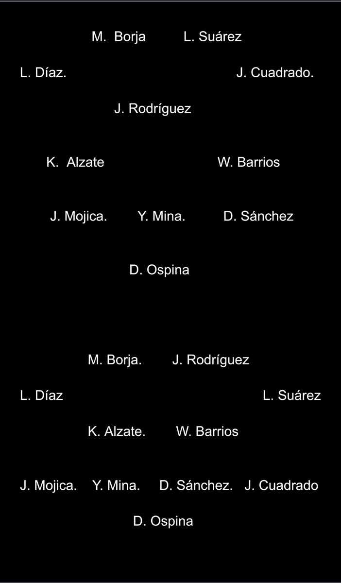 LuisRod39912150's tweet photo. Con esta alineación no perdemos #EspnF90Colombia https://t.co/QL7QL0ireH