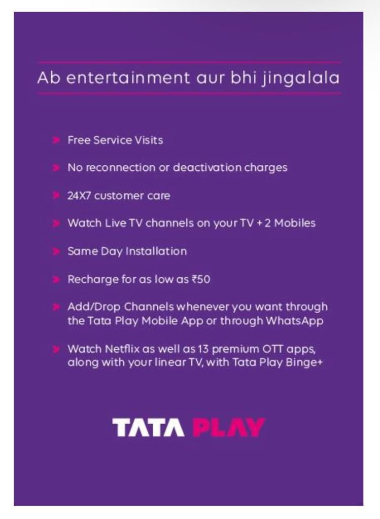 #AaoPlayKare                                        Tata Sky is Tata Play now.               bit.ly/33KIfzk.       @TataPlayin