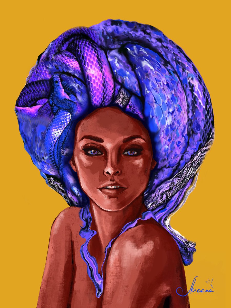 aveana_art's tweet photo. Goood morning #NFTCommunity 🌟
I ‘d like to show you 2nd item of my new collection “Rainbow Snakes”
Azure Snake 0.04 ETH 
already on @opensea Poligon
I fell in love with this Blue Flash while I was creating 💙
#NFT #nftcollector 

Azure Snake #2
https://t.co/sEl9zdb17k https://t.co/6d9YVpSH7G