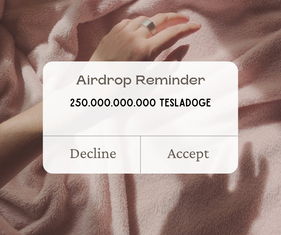 TeslaDogeArmy's tweet photo. Total 250.000.000.000 TESLADOGE Airdrop Phase II
Just a Simple Task

Link Airdrop Telegram ==> https://t.co/UlL8ziFRGm
#crypto #Airdrop #Giveaway #NFT https://t.co/IBvBXLvX2w