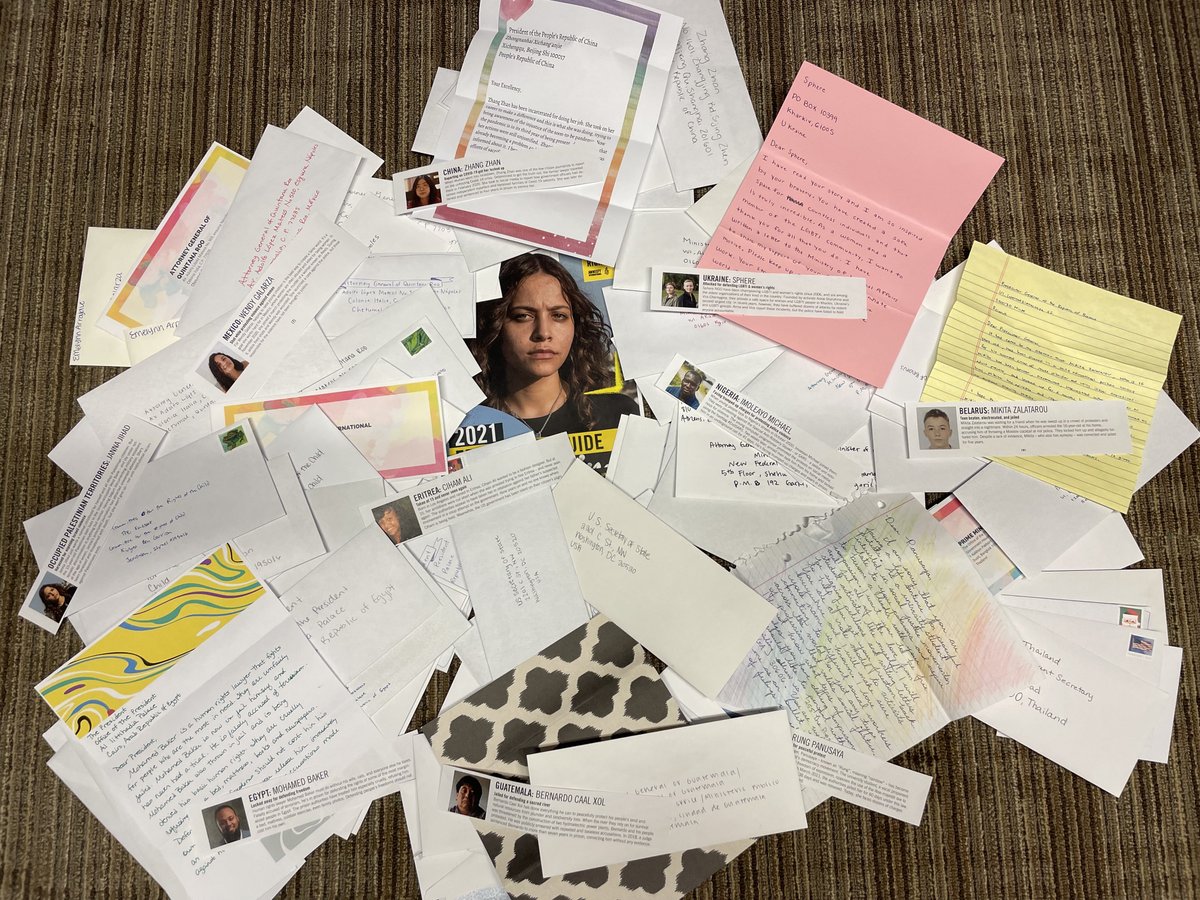 Just counted up @UGASocialWork's #Write4Rights letters: 88 #BSW letters logged in to defend #HumanRights around the world. @amnestyusa
 #Write4Rights #W4R2021 @amnesty
 @UGAglobalSW