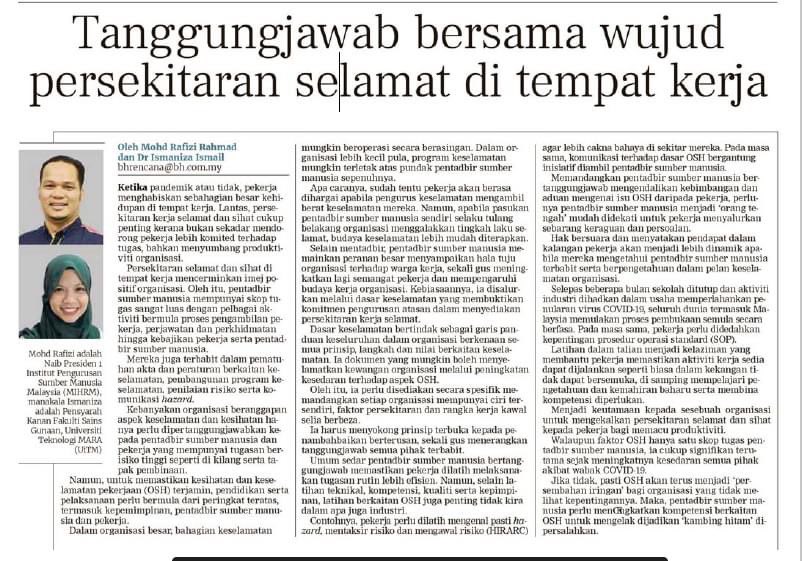 FSG_UiTM's tweet photo. Artkel hasil tulisan Ts Dr Ismaniza Ismail diterbitkan dalam Berita Harian. 

PR value: RM16,623.00 https://t.co/mSKgB6VpLm
