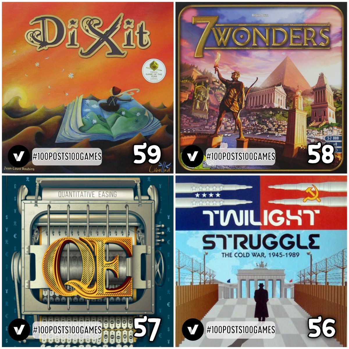 instantgamenite's tweet photo. On we go with my #top100 #boardgames of all time, this times it's 60-51. https://t.co/UezeXGovre
