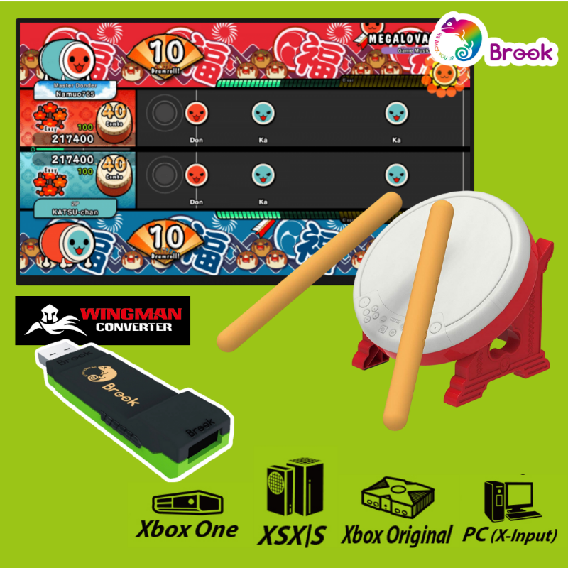 brookgamingfans's tweet photo. Welcome the[Taiko no Tatsujin The Drum Master!] join the universe of Xbox!

You can use Switch Taiko Drum controller on XSX|S and Xbox one by the Wingman XB #converter. Just plug &amp; play!
https://t.co/tVf30Vkd2M

#BandaiNamco #taikonotatsujin #Xbox #Switch #太鼓の達人
