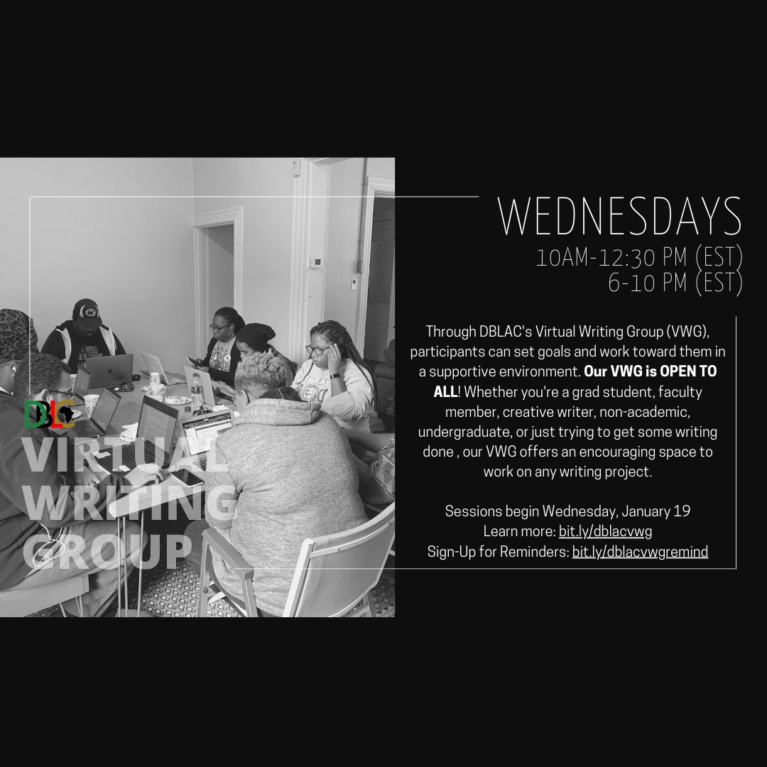 dblacorg's tweet photo. This month’s Virtual Writing Group sessions were grounded and guided by Alexis Pauline Gumbs. “Freedom is not a secret. It is a practice.” #DBLACVWG #writeDBLAC https://t.co/nrMOXqugle