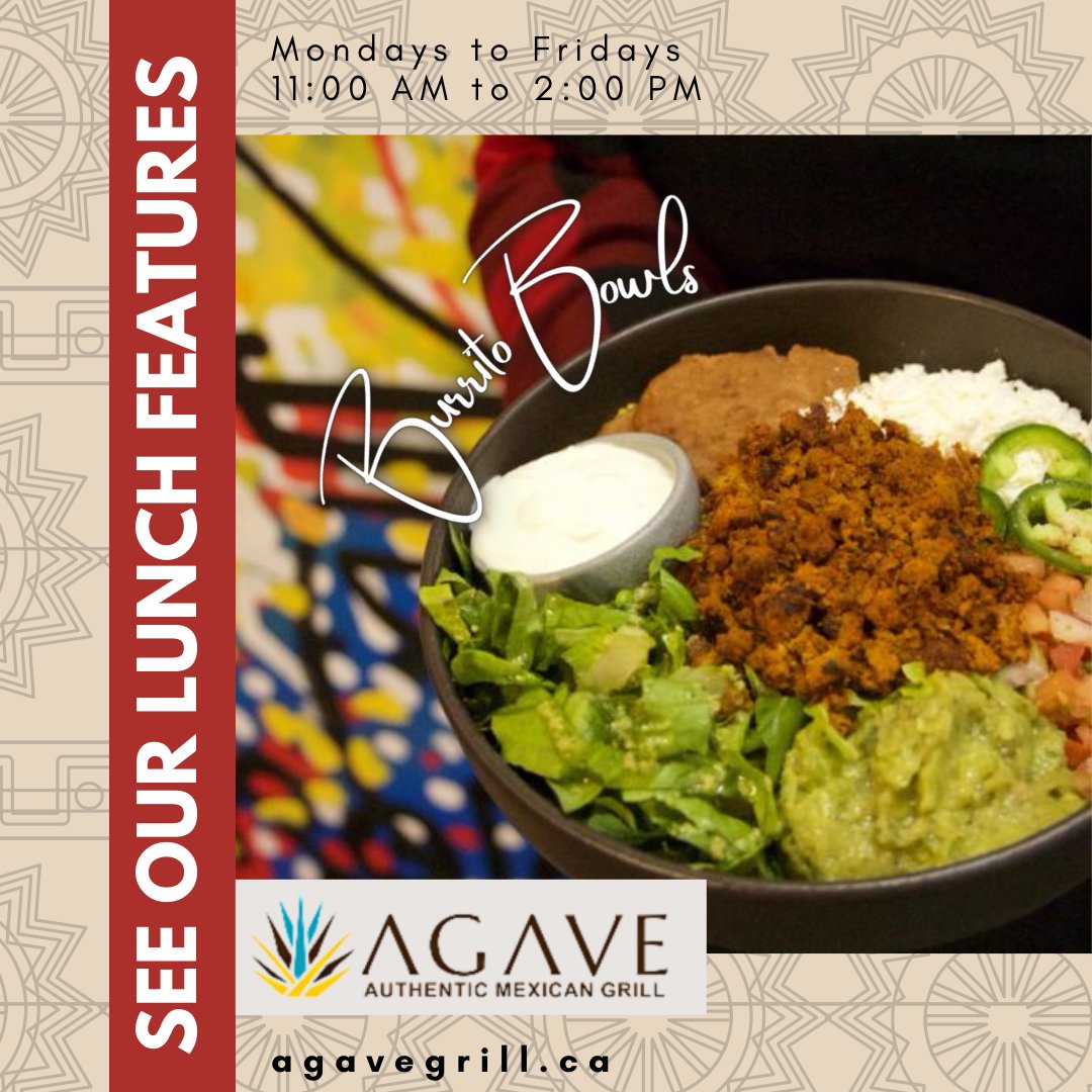 agavegrillyqr's tweet photo. Thinking of what to eat? There's so much to choose from. Come check out our lunch features.
https://t.co/sqBi8XAhsU 

#agavegrill #madeincanada #AgaveAuthenticMexicanGrill #agave #mexican #restaurant #Regina #canada #YQREATS  #CANTINA #tacosarelife #yqreats #supportlocal https://t.co/rOw1ePaHj8