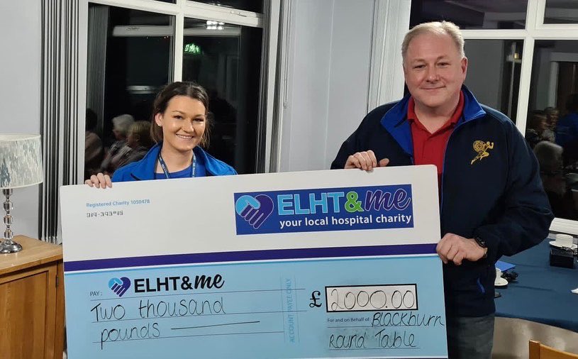 Thank you @BlackburnRTable for choosing us as your charity for Blackburn’s Witton Bonfire 2021 and donating £2,000. Thank you to Jane, Lynn, June and Dave who joined us as #ELHTandMe volunteers. Join our volunteer team 👉🏼 email fundraising@elht.nhs.uk or call us on 01254 732140