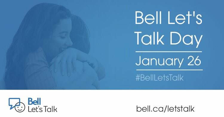 Today is #BellLetsTalk day. This is a reminder to be there for each other and take time to get in touch with the people you love.