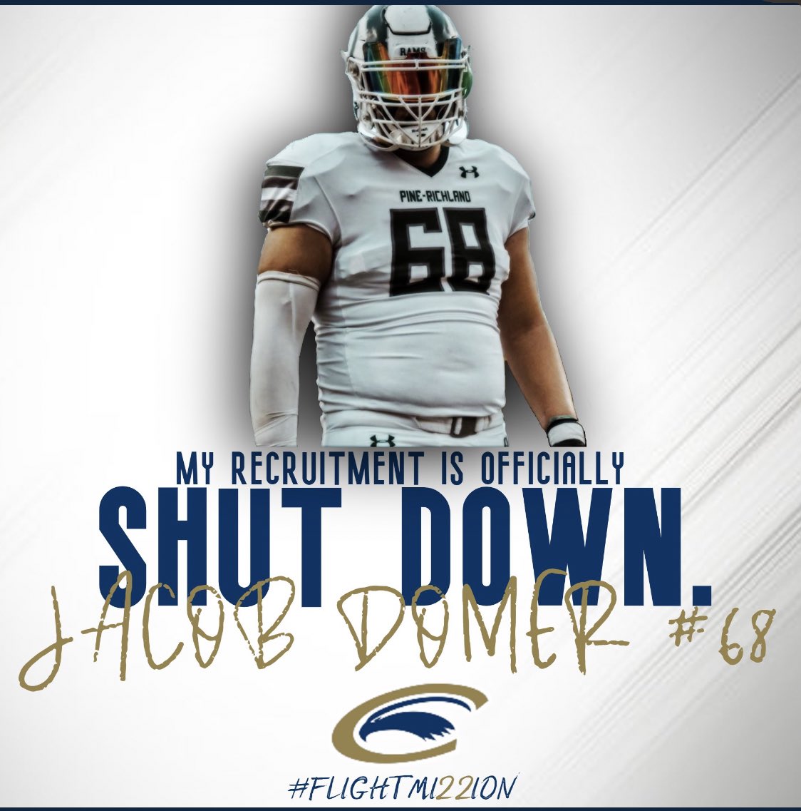 Excited to announce that I have COMMITTED to Clarion University!! Go Golden Eagles! 🦅 #EaglePride #WingsUp <a href="/CoachHanhold/">Matt Hanhold</a> <a href="/PRRamsFootball/">Pine-Richland Football Champions Account</a> <a href="/vrizz52/">Vinnie Rizzo</a> <a href="/jjmil55/">Jared Miller</a>