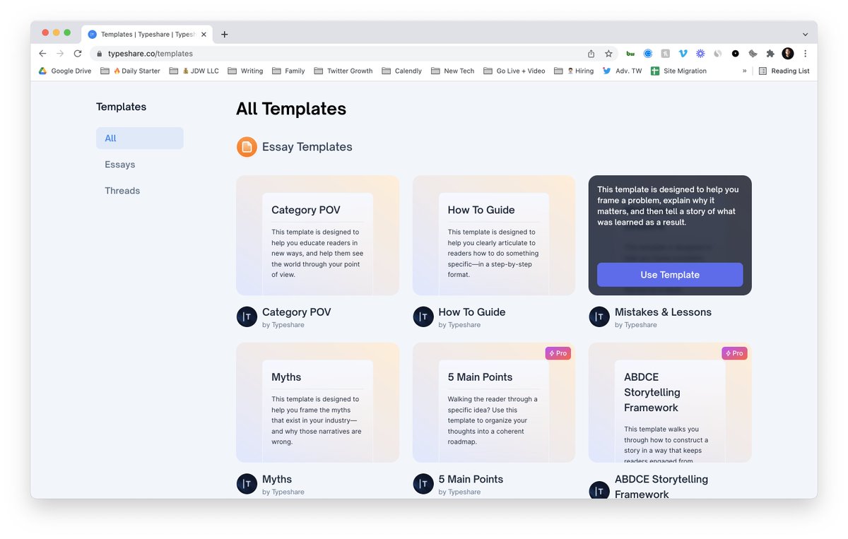 Step 2: Choose a solid formatStruggling to format your writing?There are so many tools out there to help.I am loving  @typeshare_coThey have beautiful templates built right in for inspiration.No better way to get started.
