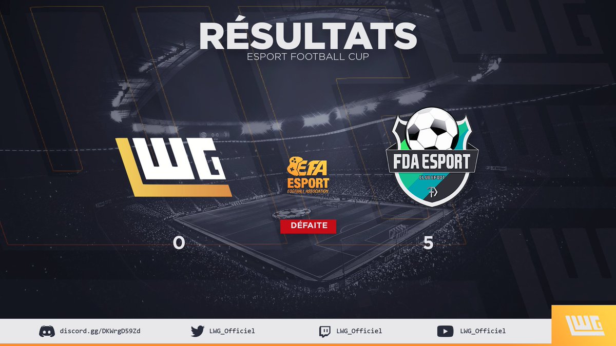 Capricarolesque's tweet photo. ⚽ | Résultats

🏆 |  @eSportFA_FR 
          Esport Football Cup
 
🆚 | @FDAEsport 
❌ | 0-5

#LWG_Officiel #eSports #ESPORTFA22
@BiGsPUMAS https://t.co/r10Re6ApNP