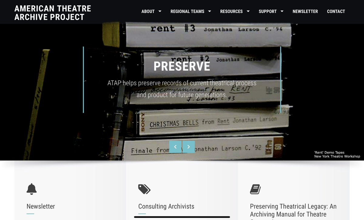 Haven’t visited our website in awhile? Are you a theatre artist or company wondering how to start organizing your archive? We’ve recently updated our free archiving manual! Check us out: americantheatrearchiveproject.org