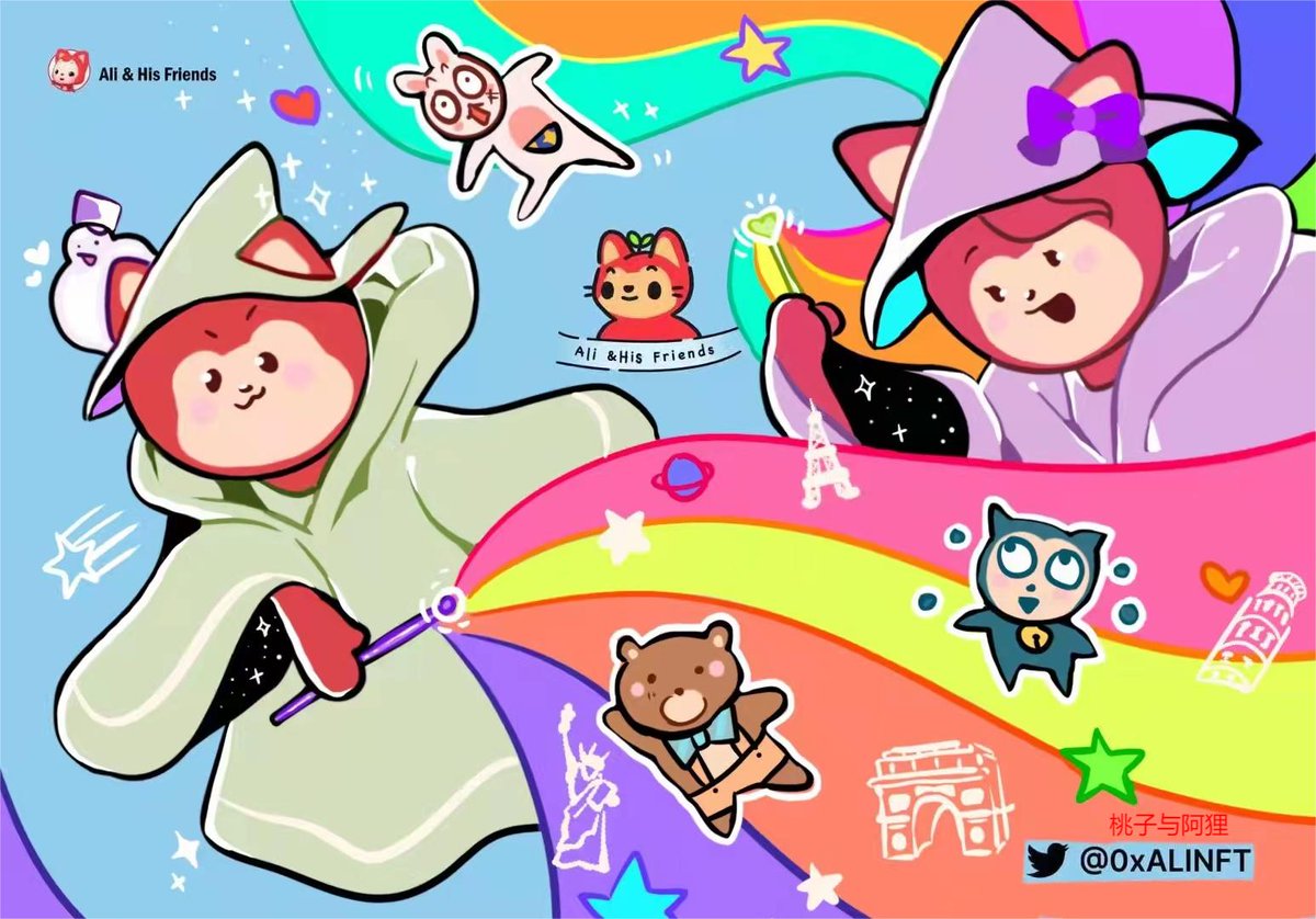 ClYxiaogou5's tweet photo. @0xALINFT #ALINFT  This is a work I created first time, the name is Peach and ALI around the world, I hope you like. https://t.co/1OZs60B3bC