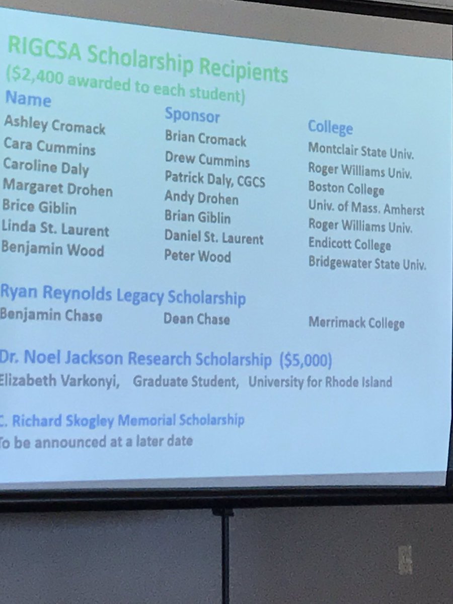 GCSAA_NE's tweet photo. Great day today with the #RIGCSA Thanks to Peter Fish & Potowomut for hosting. Thrilled to see the Association thrived in a tough 2021 & be able to generously recognize so many wonderful young scholars!! https://t.co/pvbKlUPLn0
