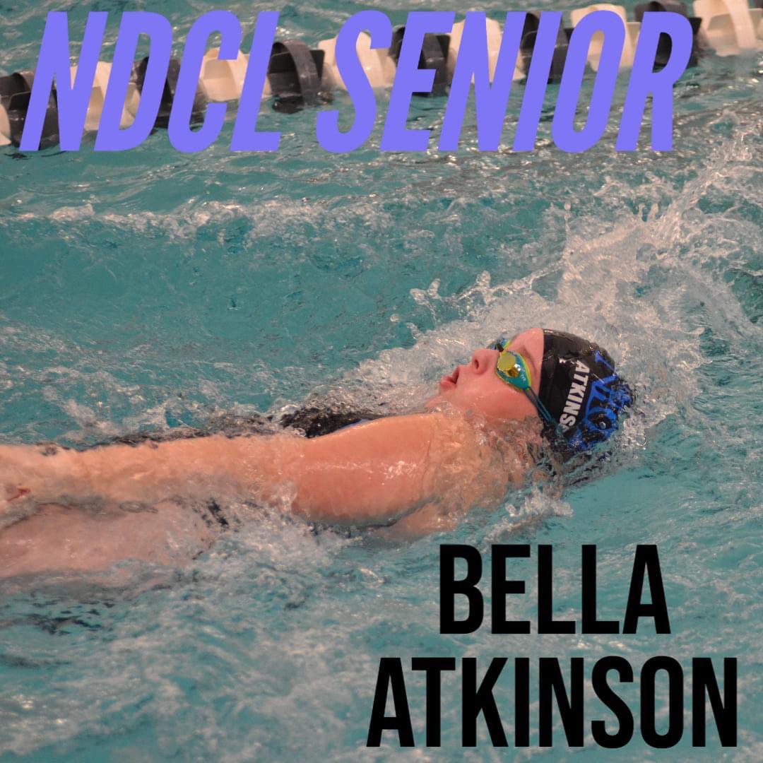 •4 year Swim and Dive Team Member
•Greatest accomplishment is cutting my back stroke time in half
•Will miss my swim family and making all the memories