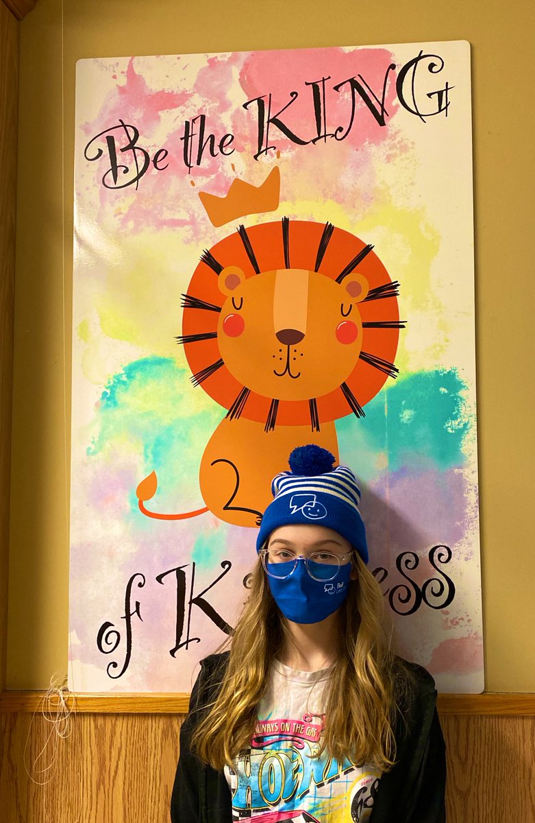 Be the KING of Kindness... So proud of our AHE student wearing her Bell Let’s talk mask and Toque today to support mental health #BellLetsTalk  @AllHallowsE <a href="/NLTeachersAssoc/">NLTA</a> <a href="/NLTA_Health_Ed/">NLTA Health Education</a>