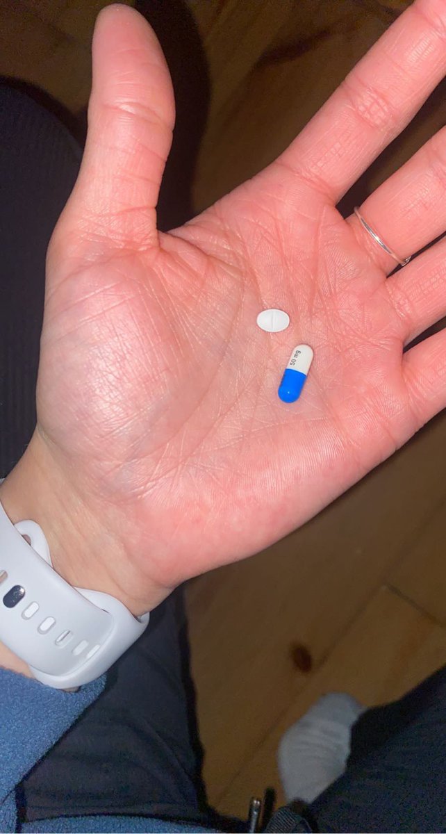 2 small pills that have made the biggest difference in my life. One for ADHD &amp; one for generalized anxiety disorder. It’s hard to get through the day without them &amp; ITS OKAY that I need them - meds don’t make you weak !! #BellLetsTalk #BellLetsTalk