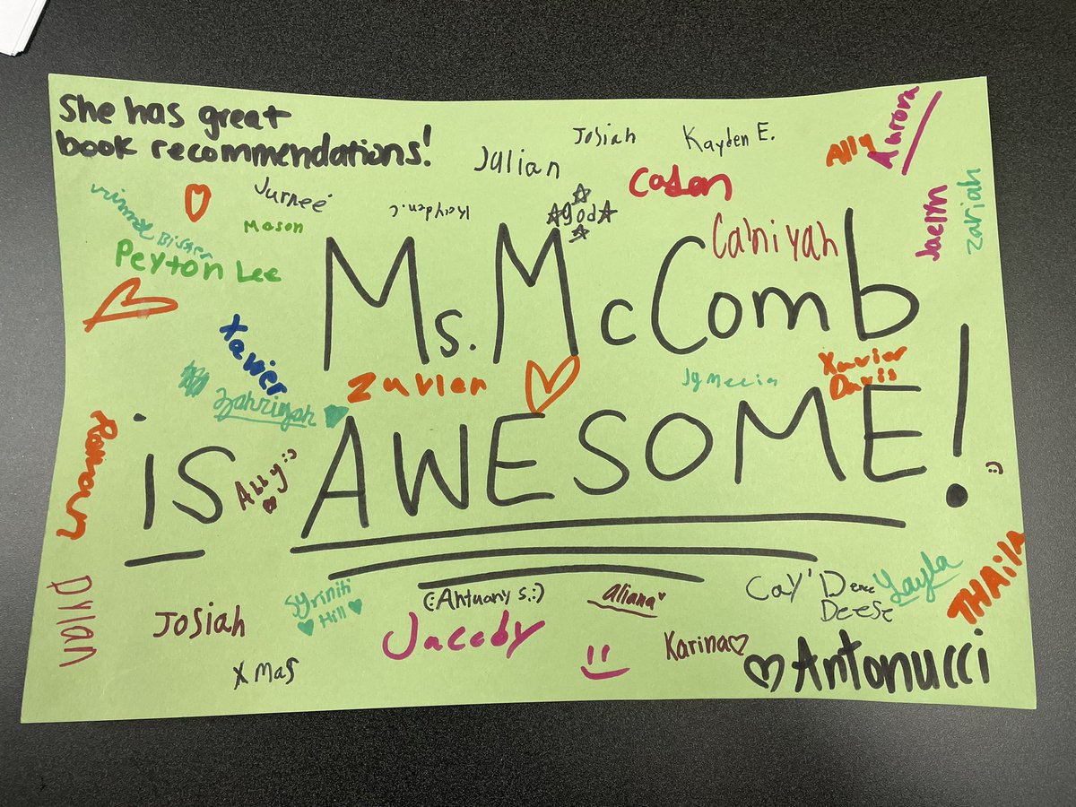 I love my job! Some sweet 5th graders delivered this today (with some hugs). They know how to make their librarian feel appreciated. <a href="/GreenwoodKISD/">Greenwood Forest</a> <a href="/KleinLibraries/">Klein ISD Libraries</a>