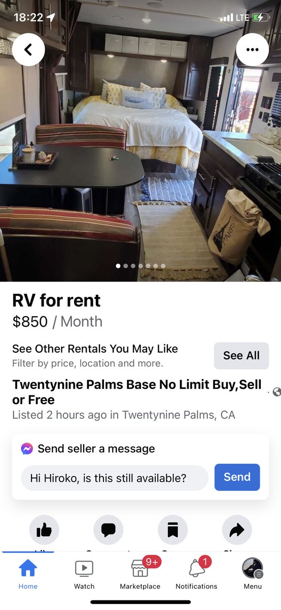 torrininjacat's tweet photo. How bad is housing? They want $850 a month for an actual above ground trailer in the boondocks. https://t.co/VSdbaxDDZa