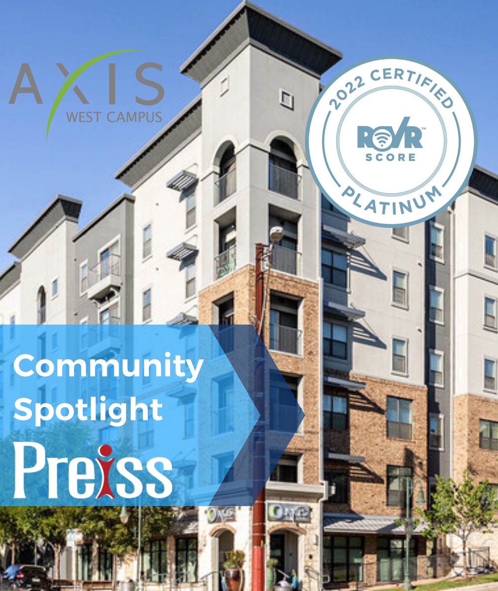Let's shine a spotlight on <a href="/AxisWestCampus/">Axis West Campus</a>, part of <a href="/Preissco/">The Preiss Company</a> portfolio. This Austin, TX community achieved a Platinum ROVR Score badge! The residents experience the highest quality of network performance.
#rovrscore #axiswestcampus #tpco #studenthousing 
bit.ly/ROVR_Score_Bad…