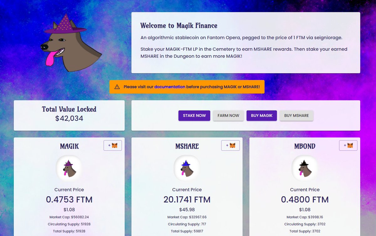 WhatTheFork_xyz's tweet photo. 🚀Magik Finance Now Live

Twitter: @MagikDotFinance 
Website: https://t.co/0oLcCCd5qr

#tombfork $bomb $2omb $3omb https://t.co/vgjVoK7t7m